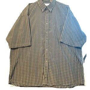 Emvo Button-Down Plaid Shirt Mens XL (18-18 1/2) Soft Cotton Blend Preppy Casual